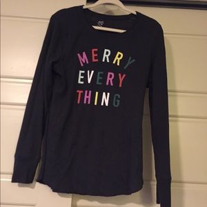 Merry Everything thermal shirt